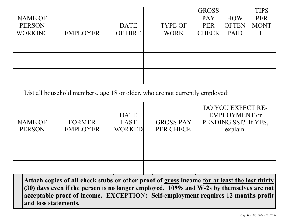 Form 2824-EL LP Energy Assistance Program  Water and Sewer Assistance Program Application - Large Print - Nevada, Page 19