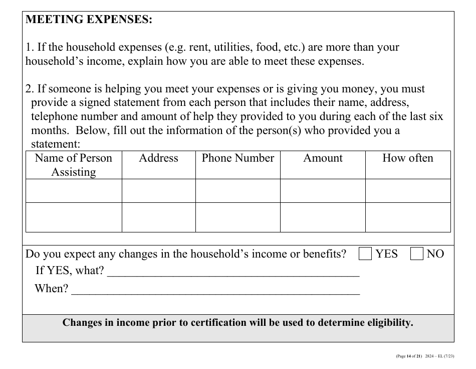 Form 2824-EL LP Energy Assistance Program  Water and Sewer Assistance Program Application - Large Print - Nevada, Page 23
