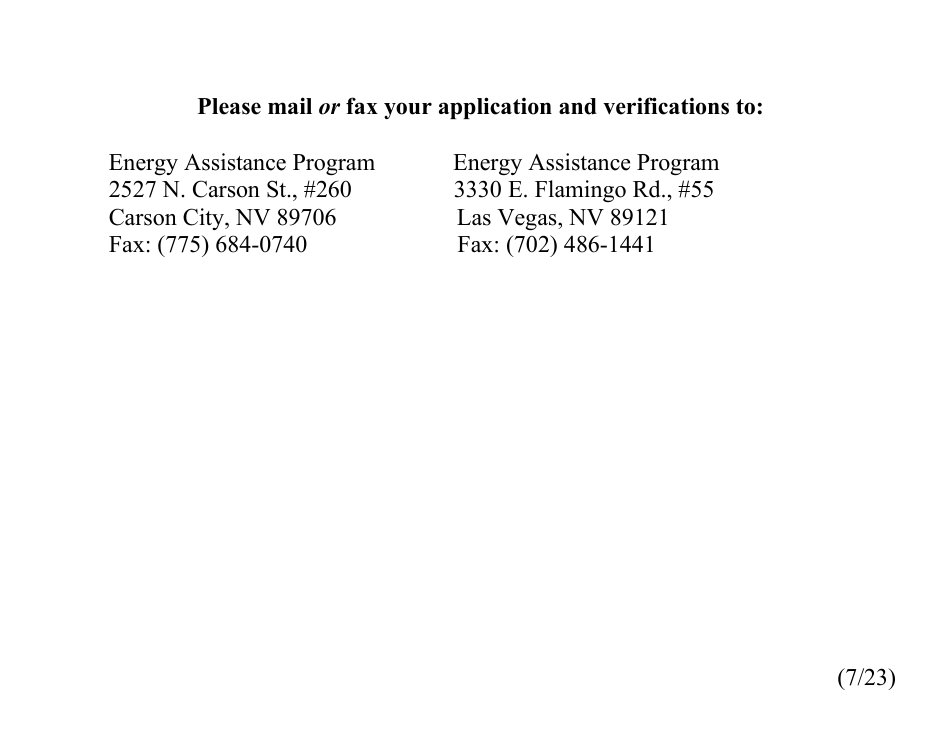Form 2824-EL LP Energy Assistance Program  Water and Sewer Assistance Program Application - Large Print - Nevada, Page 3