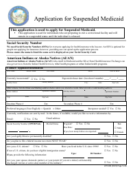 Document preview: Form 2970-EM Application for Suspended Medicaid - Nevada