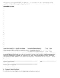 Form TC-454 Impound Yard Complaint Form - Utah, Page 2