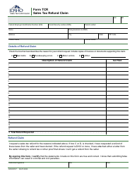 Form TCR (EFO00127) Sales Tax Refund Claim - Idaho