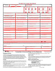 IRS Form W-3C Transmittal of Corrected Wage and Tax Statements, Page 2