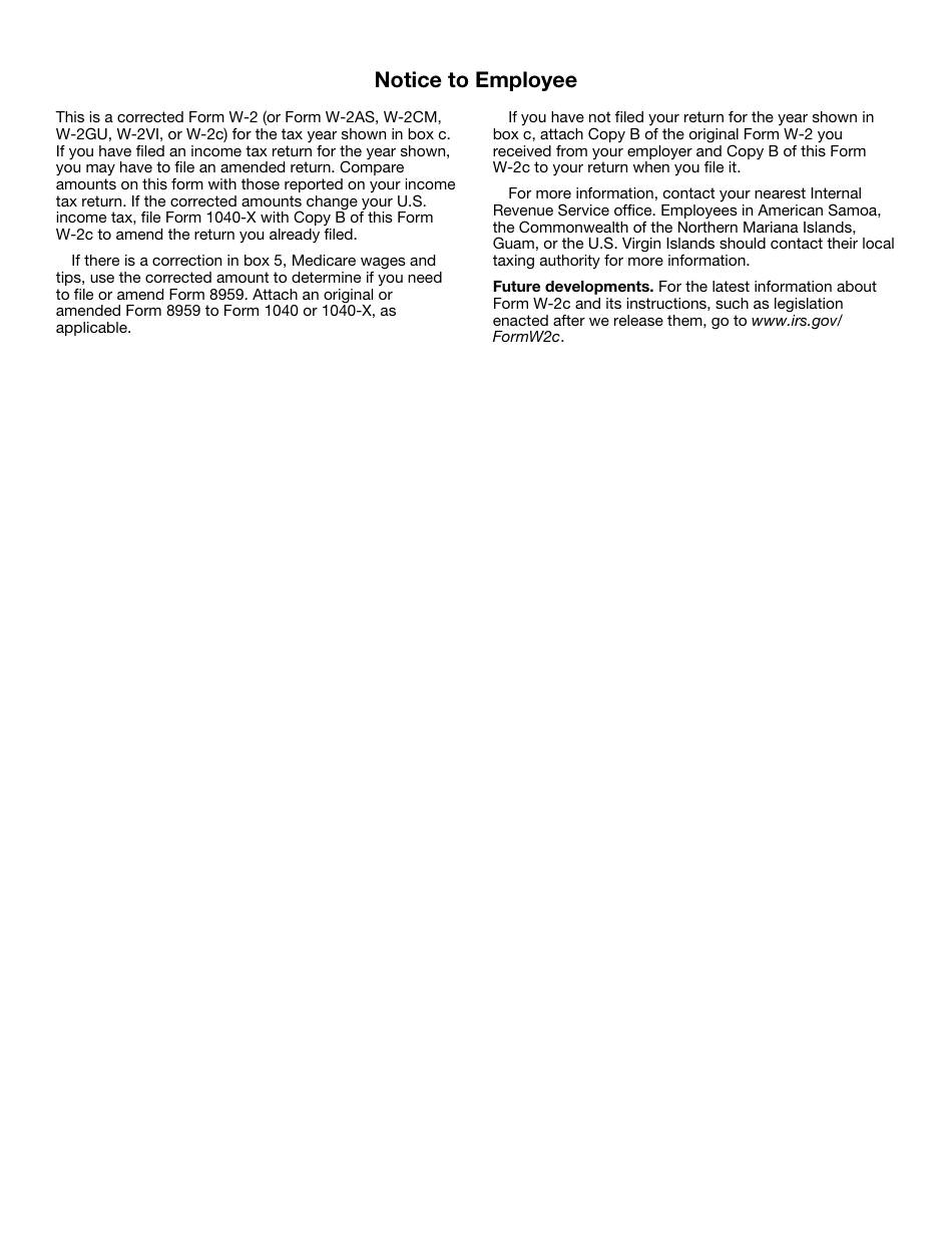 IRS Form W-2C Corrected Wage and Tax Statements, Page 6