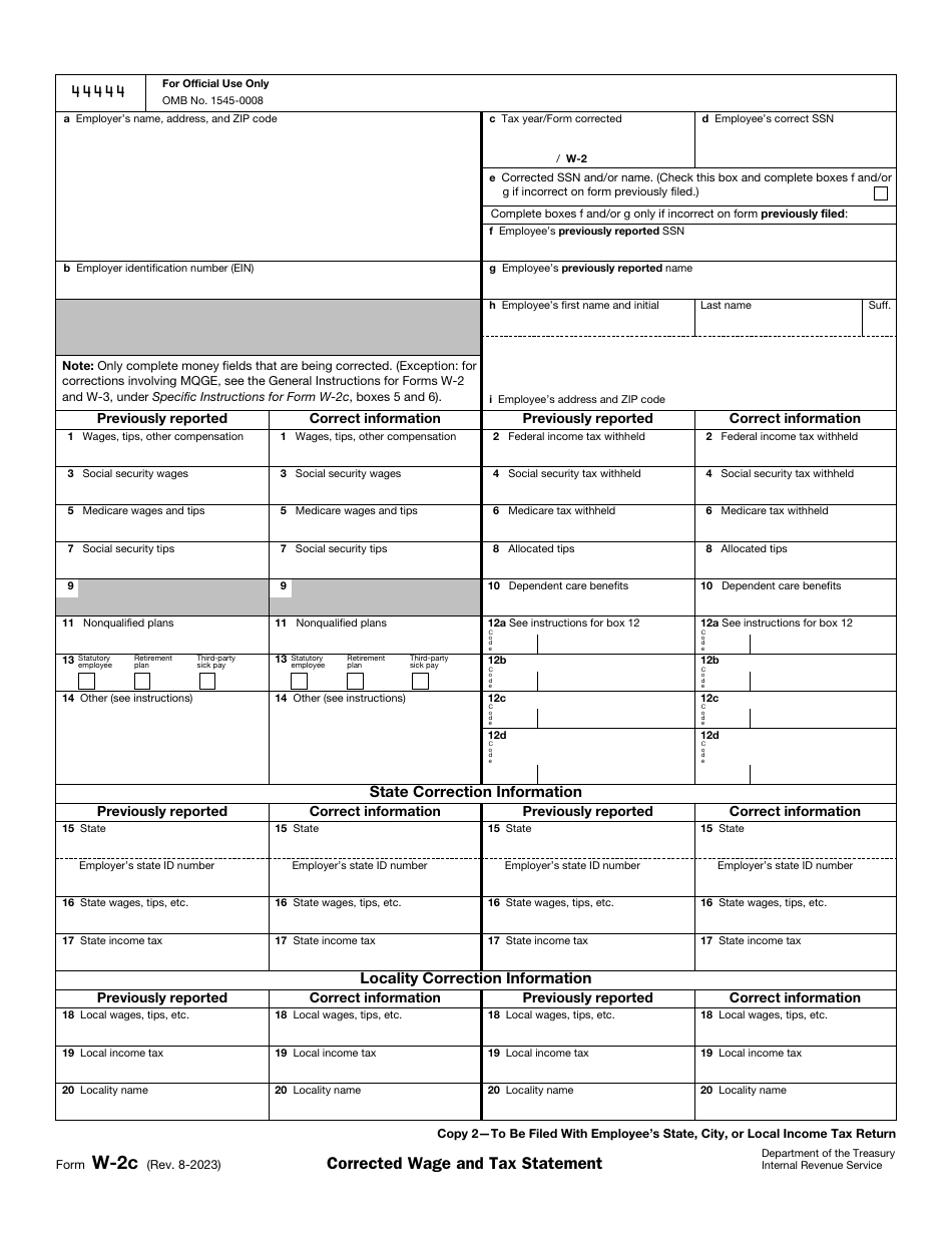 IRS Form W-2C Corrected Wage and Tax Statements, Page 7