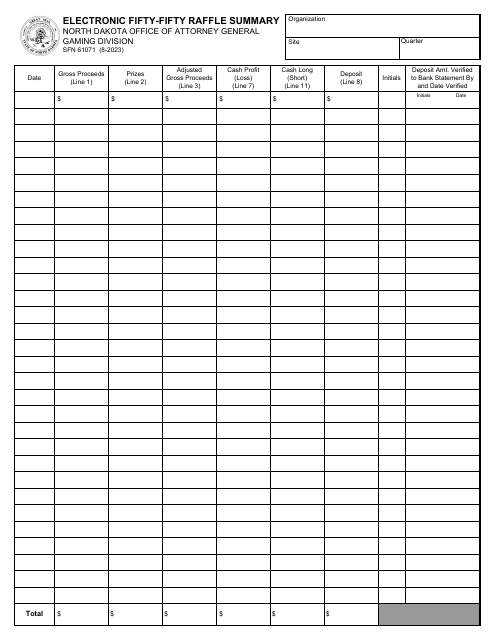 Form SFN61071  Printable Pdf