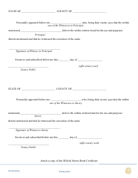 Form 4002 Service Contract Provider Surety Bond - South Carolina, Page 3