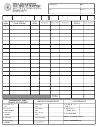 Document preview: Form SFN9848 Bingo Session Report - Cash Register Receipting - North Dakota