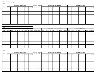 Form SFN53031 Casino Chips Inventory Log - Combined Concept - North Dakota, Page 2