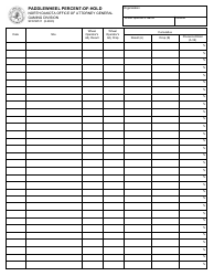 Document preview: Form SFN58511 Paddlewheel Percent-Of-Hold - North Dakota