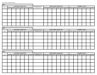 Form SFN17930 Casino Chips Inventory Log - North Dakota, Page 2