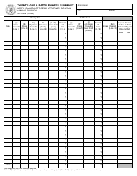Document preview: Form SFN53028 Twenty-One & Paddlewheel Summary - North Dakota