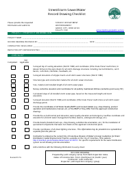 Sanitary Sewer Record Drawing Checklist - Grove City, Ohio, Page 3