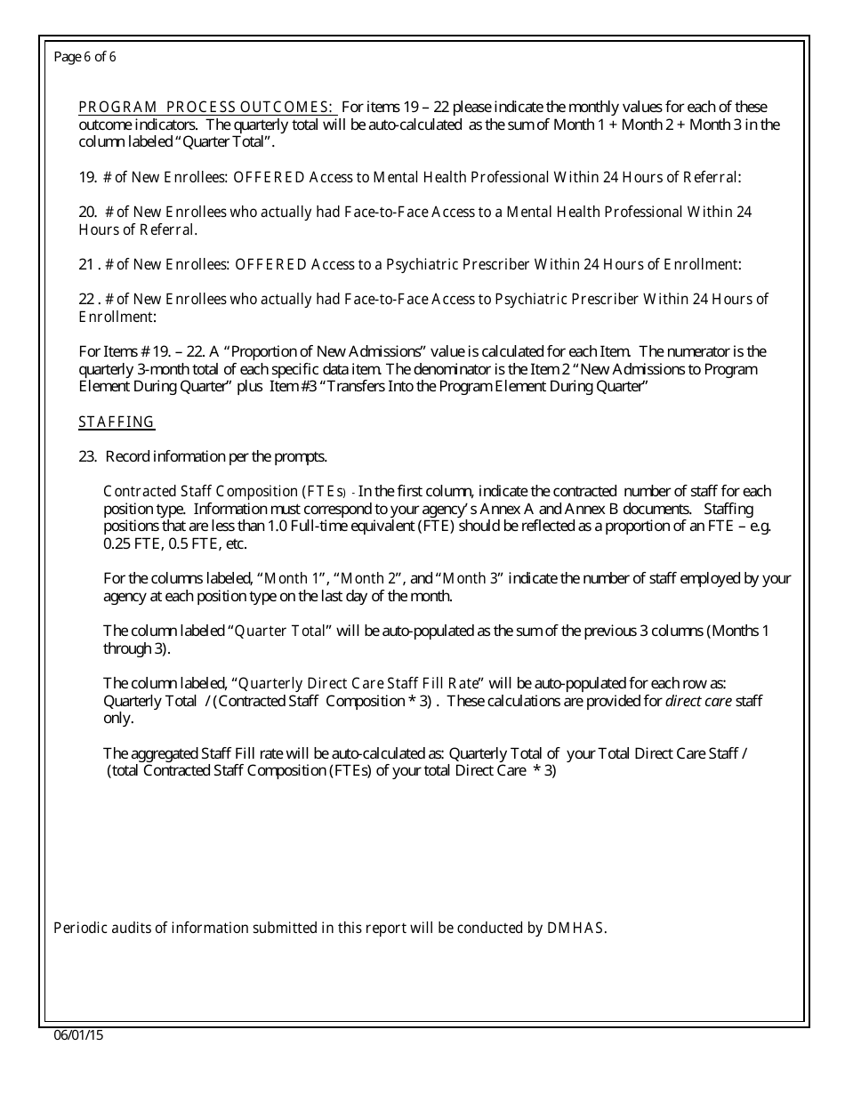 Quarterly Contract Monitoring Report (Qcmr) - Consumer Movement Report - Early Intervention Support Services (Eiss) - New Jersey, Page 6