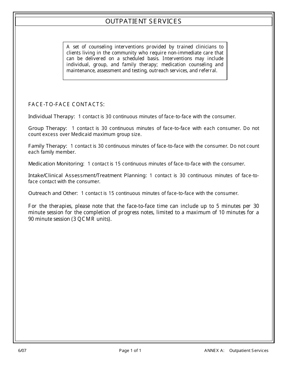 Annex A Program Commitments Outpatient Services - New Jersey, Page 2