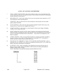 Annex A Level of Service Summary Sheet - New Jersey, Page 3