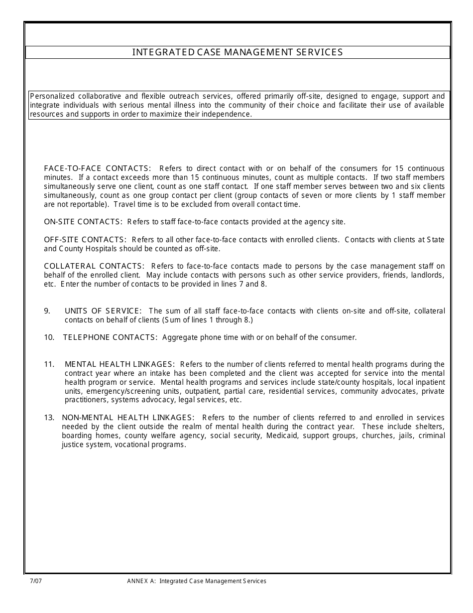 Annex A Program Commitments Integrated Case Management Services - New Jersey, Page 2