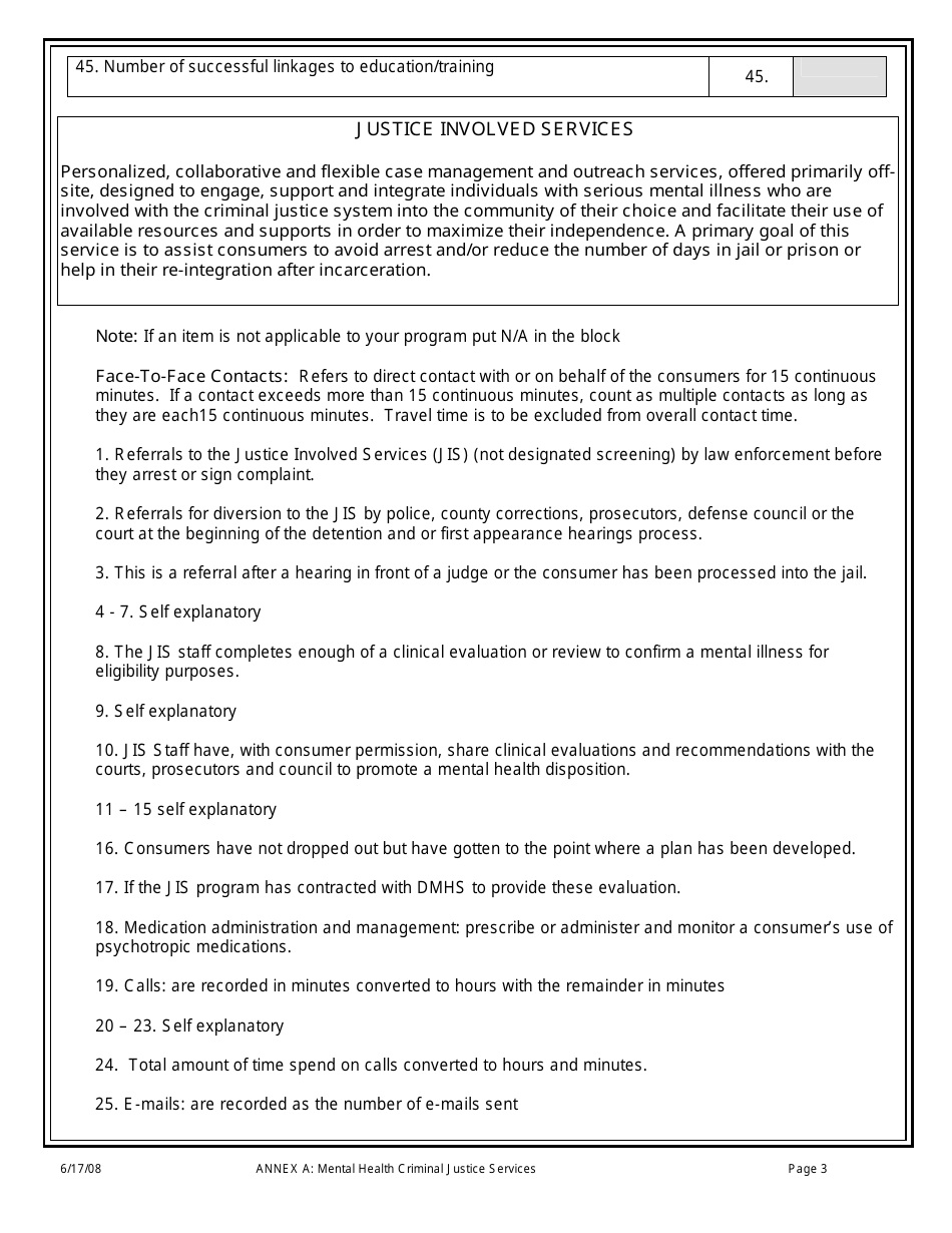 Annex A Program Commitments Mental Health Justice Involved Services - New Jersey, Page 3