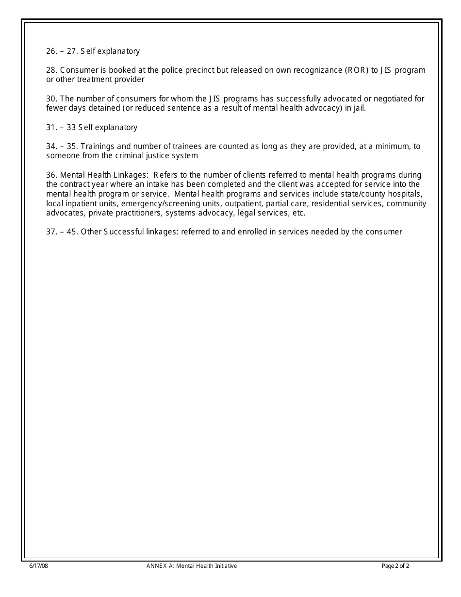 Annex A Program Commitments Mental Health Justice Involved Services - New Jersey, Page 4