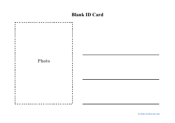Document preview: Blank Id Card Template