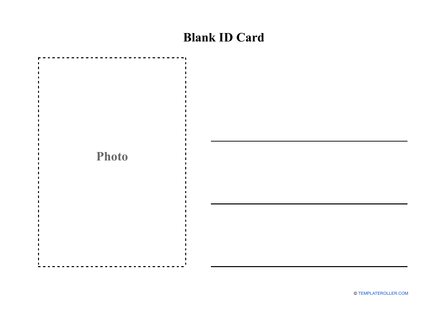 Blank Id Card Template