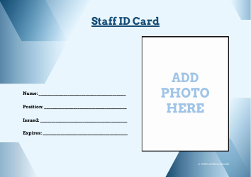 Document preview: Staff Id Card Template