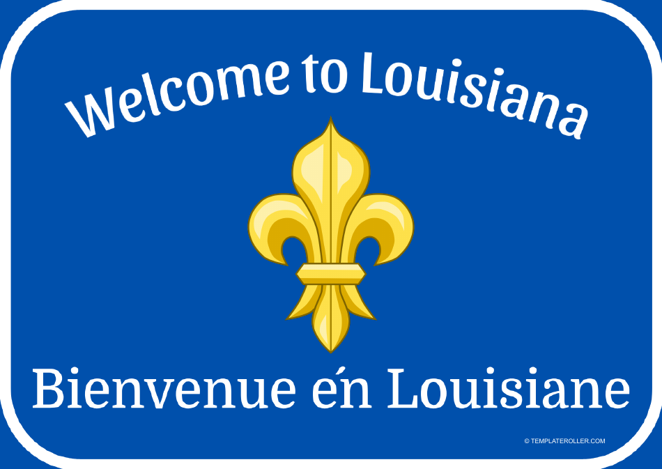 Welcome to Louisiana Sign Template