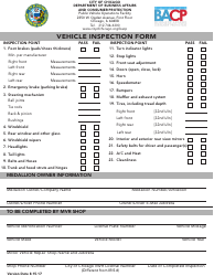 Vehicle Inspection Form - Illinois