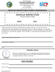Vehicle Inspection Form - Illinois, Page 2