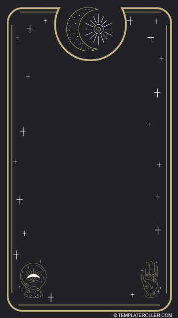 Tarot Card Template - Black