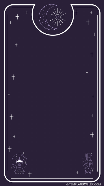 Tarot Card Template - Violet