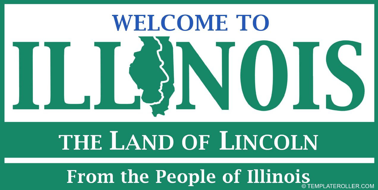 Welcome to Illinois Sign Template - Preview Image