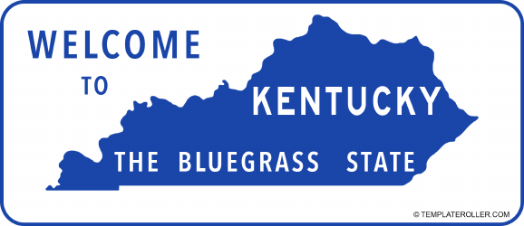 Document preview: Welcome to Kentucky Sign Template