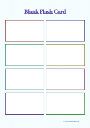 Document preview: Blank Flash Card Template