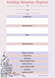 Document preview: Wedding Ceremony Program Template - Pink