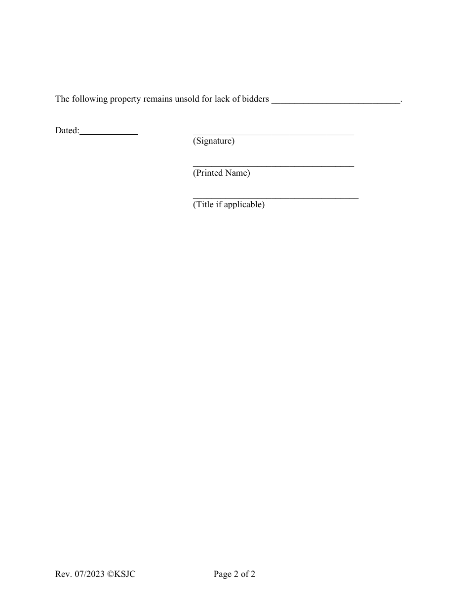 Writ of General Execution for Money Judgment - Kansas, Page 4