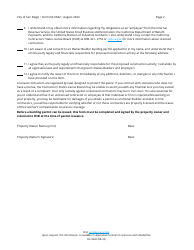 Form DS-3042 Owner-Builder Acknowledgement and Information Verification - City of San Diego, California, Page 2