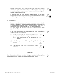 G. O. Compliance Checklist for Sale of G.o. Bond Financed Property - Minnesota, Page 3