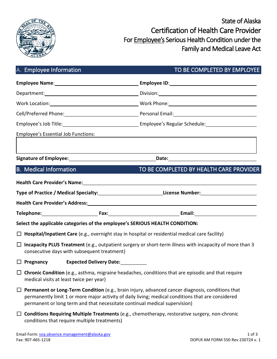DOPLR AM Form 550 - Fill Out, Sign Online and Download Fillable PDF ...