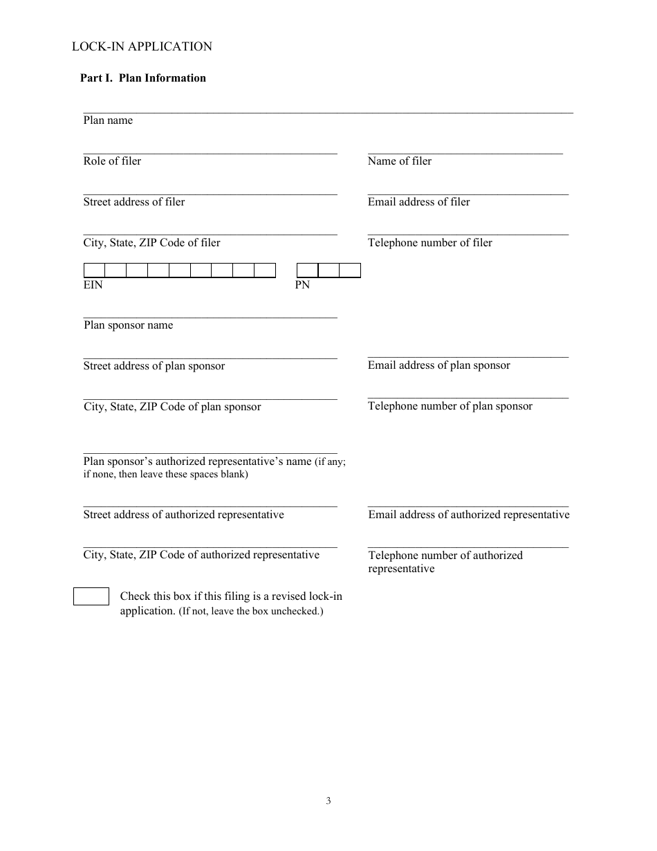 Multiemployer Program Division Lock-In Application, Page 3