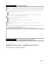 Form HCA82-0188 Single Bed Certification Form - Western State Hospital - Washington, Page 2