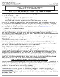 Document preview: Instructions for Form SS-5 Application for a Social Security Card (Haitian Creole)