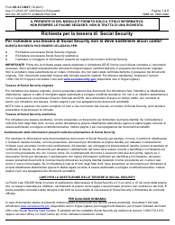 Document preview: Instructions for Form SS-5 Application for a Social Security Card (Italian)