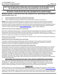 Document preview: Instructions for Form SS-5 Application for a Social Security Card (Polish)