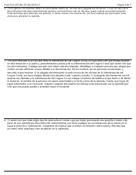 Formulario SSA-437-BK-SP Formulario Para Querellas De Alegaciones De Discriminacion En Los Programas De La Administracion Del Seguro Social (Spanish), Page 4