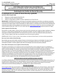 Document preview: Instructions for Form SS-5-PE Application for a Social Security Card (Portuguese)