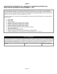 State Form 55319 Application for Electronic Poll Book Certification or Renewal of Certification - Indiana, Page 3