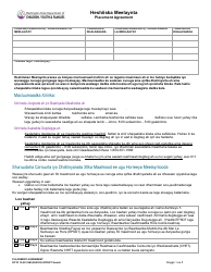 Document preview: DCYF Form 15-281 Placement Agreement - Washington (Somali)