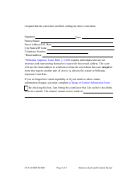 Form CC6:12 Motion to Seal an Adult Criminal Record - Nebraska, Page 2