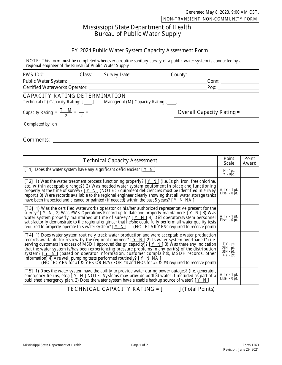 Form 1263 - 2024 - Fill Out, Sign Online and Download Printable PDF ...